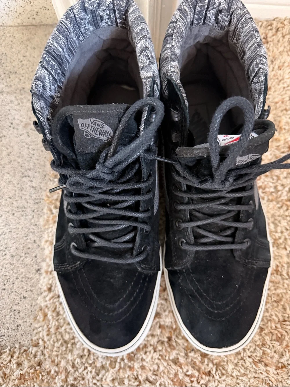 Vans Black High-Top Sneakers with White Sole